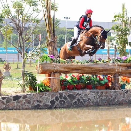 Nicole Pearson rides Vihara Du Causse at the 2018 Asian Games in Palembang. Photo: Handout