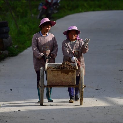 Poverty in China is defined as an annual cash income of 2,300 yuan (US$349), set using 2010 prices, or around 4,000 yuan (US$607) in annual income at current prices. Photo: Xinhua