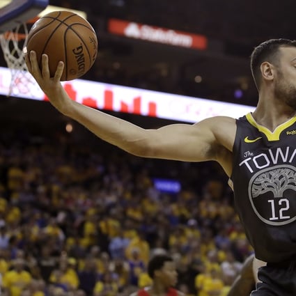 Andrew Bogut in action in the NBA Finals in 2019. Th Golden State Warriors lost to the Toronto Raptors. Photo: AP