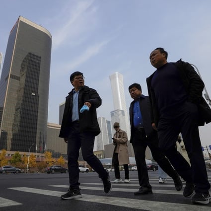 Beijing’s central business district. Both the Caixin/Markit manufacturing PMI and China’s official manufacturing PMI show expansion in activity last month. Photo: AP