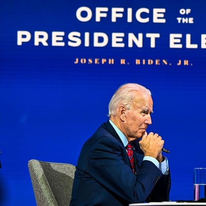 US President-elect Joe Biden participates in a virtual meeting with the United States Conference of Mayors at the Queen in Wilmington, Delaware, on November 23, 2020. Photo: AFP