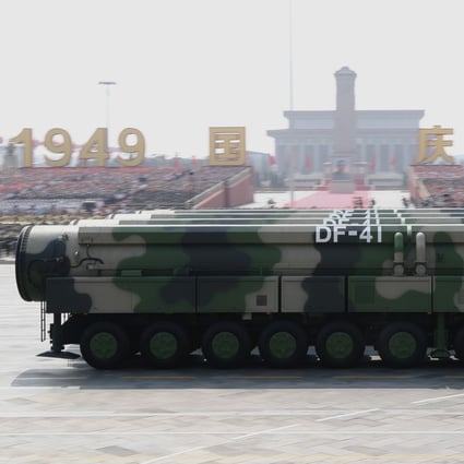 Nuclear missiles are paraded in Beijing during celebrations marking 2019’s 70th anniversary of the founding of the People’s Republic of China. Photo: Xinhua