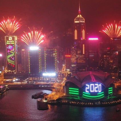 Last year’s diminished New Year’s Eve fireworks display. Photo: Martin Chan