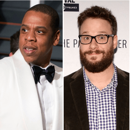 From left, Jay-Z, Seth Rogen and Martha Stewart: three Hollywood A-listers with companies that sell cannabis products. Source: AP/AFP