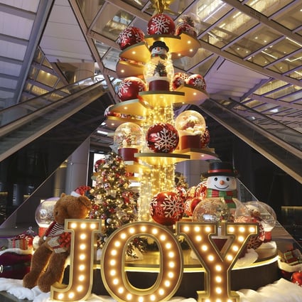 Christmas decorations at the HSBC headquarters in Hong Kong. The bank’s shareholders are hoping regulators will allow the bank to resume paying dividends, which could further boost its share price. Photo: Nora Tam