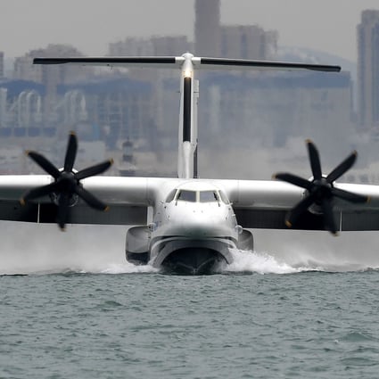 An amphibious aircraft developed by Aviation Industry Corporation of China, ranked sixth in a report listing the world’s top arms manufacturers. Photo: Xinhua