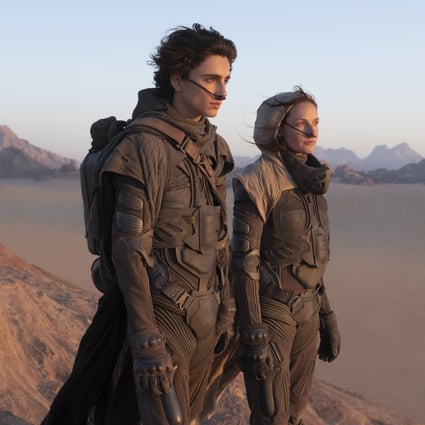 Timothée Chalamet and Rebecca Ferguson in a still from upcoming 2021 film Dune which, like all of Warner Bros’ 2021 slate, will be released at the same time on HBO Max and in cinemas. Photo: AP