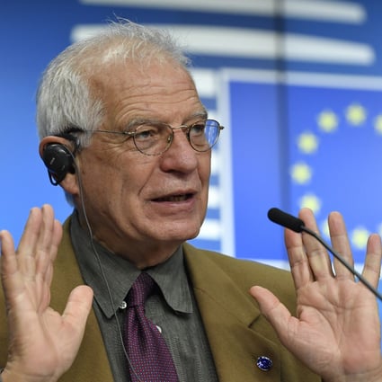European Union foreign policy chief Josep Borrell discussed a new EU sanctions programme on Monday, but declined to say whether it would be used against any Chinese officials. Photo: AP