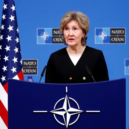 “China is not playing by the rules that they agreed to,” US Permanent Representative to Nato Kay Bailey Hutchison, shown in 2018, said on Wednesday. Photo: Reuters