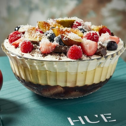 Hue’s Christmas dessert is a traditional Aussie trifle. Photo: Handout