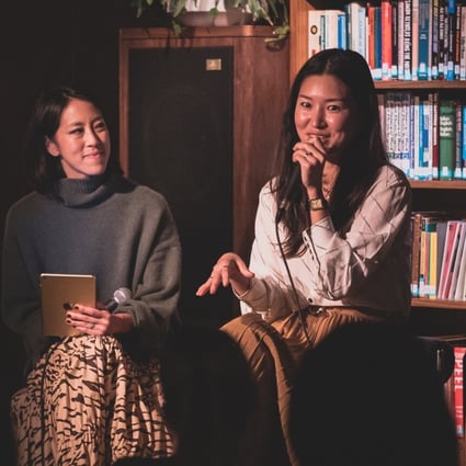 Helena Lee and fashion designer Rejina Pyo at a talk for East Side Voices in London. Photo: Heather Chuter
