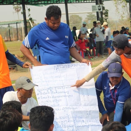 Indochina Starfish Foundation (ISF) coaches in action in Cambodia. Photo: ISF
