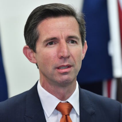 Australia Trade minister Simon Birmingham was speaking on Wednesday after China placed a combined 80.5 per cent tariff on Australian barley imports in May. Photo: EPA-EFE