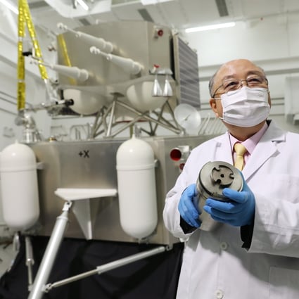 Professor Yung Kai-leung and his PolyU colleagues developed the surface sampling and packing system used in China’s Chang’e 5 lunar mission. Photo: Nora Tam