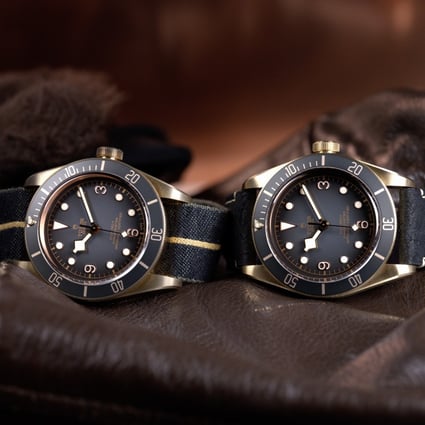 Tudor has a long history in diver’s watches, continued today with models such as these from the Black Bay Bronze range. Photo: Tudor