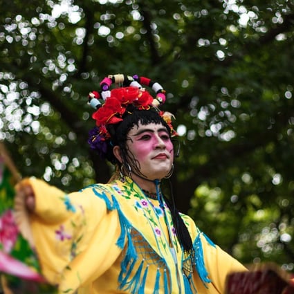 A transgender woman dances in Lianhuashan Park. Shenzhen. While China doesn’t recognise LGBTQ people, and restricts freedom of expression about LGBTQ people, same-sex couples find ways to gain legal protection, a global report notes. Photo: Emeric Fohlen/NurPhoto via Getty Images