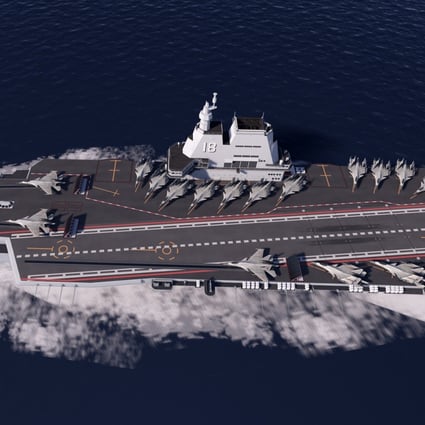 An artist’s impression of China’s new Type 002 aircraft carrier. Photo: Handout