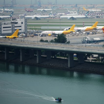 DHL cargo aeroplanes at Hong Kong International Airport. Photo: Sam Tsang