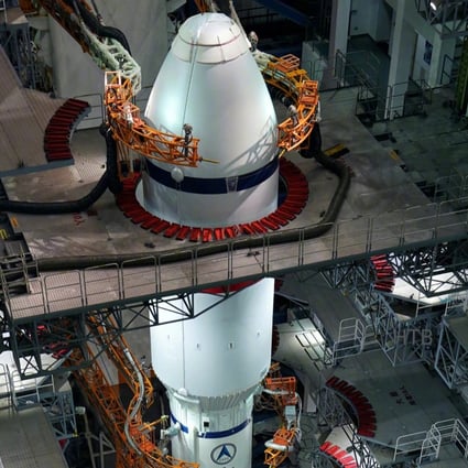 China’s Long March-8 rocket on the launch pad before its maiden flight. Photo: Handout