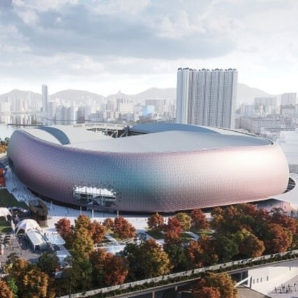 The latest rendering of the Main Stadium for Hong Kong’s Kai Tak Sports Park, which is due to be completed in late 2023. Photos: KTSPL and Populous