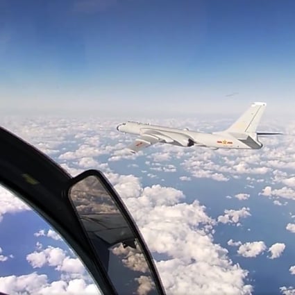 Four Chinese H-6K strategic bombers joined two Russian Tu-95s in a joint exercise on Tuesday over the western Pacific. Photo: AP