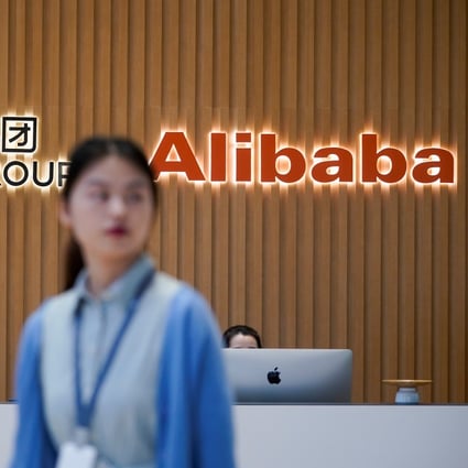 The logos of Ant Group and Alibaba pictured at the headquarters of Ant Group, an affiliate of Alibaba, in Hangzhou, Zhejiang province, on October 29, 2020. Photo: Reuters