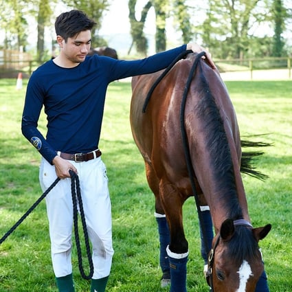 Thomas Heffernan Ho with his Tokyo Olympic Games-qualified horse Tayberry. Photo: Peter Smith