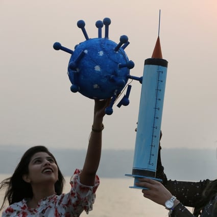 Indians celebrating New Year’s Eve while awaiting a vaccine. Photo: EPA