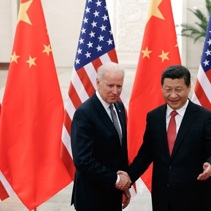 Joe Biden pictured with Xi Jinping on a visit to Beijing in 2013. Photo: AFP