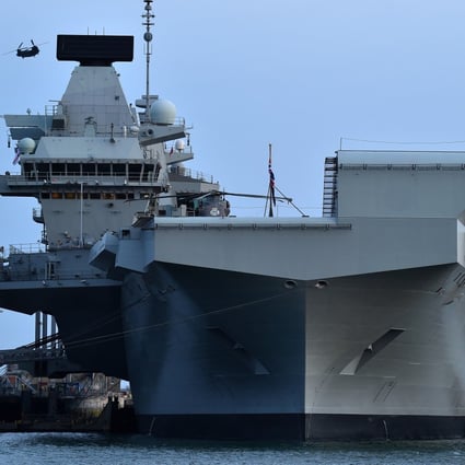Britain’s HMS Queen Elizabeth aircraft carrier is reported to be including the South China Sea in its first operational mission. Photo: AFP