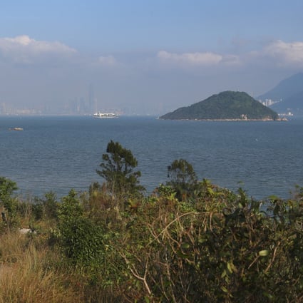 The islands Siu Kau Yi Chau (left) and Kau Yi Chau (right) are seen from Peng Chau. The first phase of the project would focus on building artificial islands around Kau Yi Chau. Photo: Edmond So