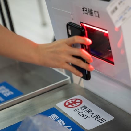 The People’s Bank of China is bringing its digital-currency lottery back to Shenzhen this week, with US$3.1 million worth of e-yuan to be spread out among 100,000 winners. Photo: Bloomberg