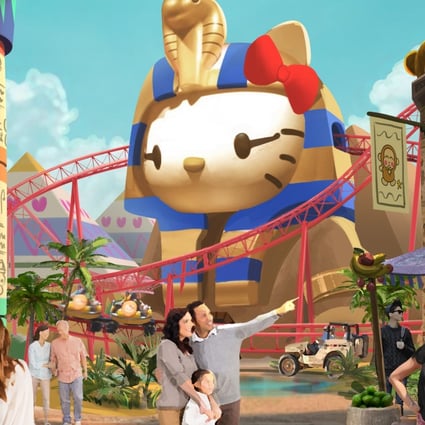 A rendering of Keyestone Group’s planned Hello Kitty theme park in Sanya, Hainan. Photo: Handout