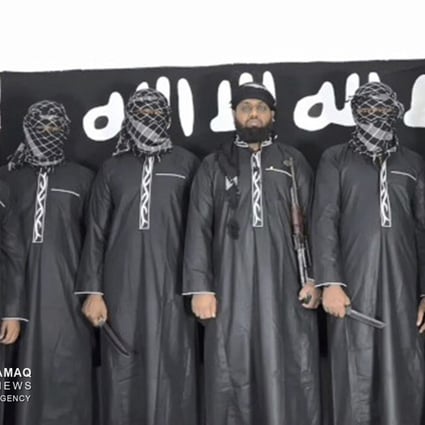 Islamic State fighters purportedly behind the Easter attack in Sri Lanka that killed 270 people in 2019. Photo: AP