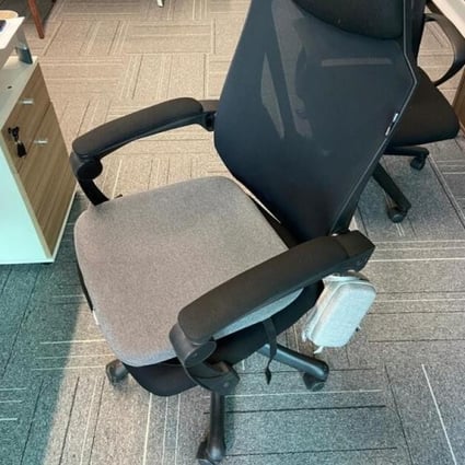 The “smart cushion” distributed to staff at Hebo Technology in Hangzhou, China, that can not only monitor the vital signs of the chair’s occupant but also their absences from their desk.