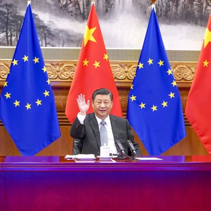 Chinese President Xi Jinping attends a video conference on December 30 with EU leaders to conclude long-standing negotiations on an EU-China investment agreement. China has committed to a negative-list approach to all sectors, services and non-services alike. Photo: Xinhua