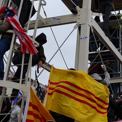 The South Vietnam flag is seen outside the US Capitol building on January 6. Photo: Getty Images