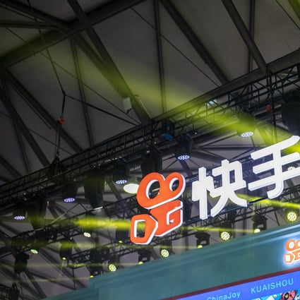 The short video-sharing platform Kuaishou stand is seen one day before the 2020 China Digital Entertainment Expo & Conference (ChinaJoy) at Shanghai New International Expo Center on July 30, 2020. Photo: Getty