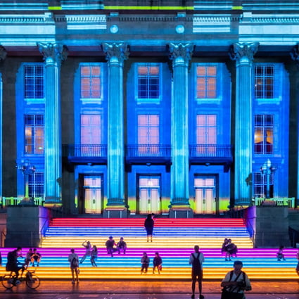 The “Light to Night” festival, which features dynamic light shows projected onto historic buildings in Singapore's Civic District, is the marquee event of Singapore Art Week which starts on January 22. Photo: courtesy of Singapore Art Week