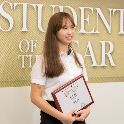Winner of the Student of the Year Awards in the Sportsperson category Sophia Wu. Photo: Kwok Wing-hei