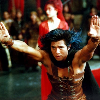 Aaron Kwok in a still from The Storm Riders (1998), directed by Andrew Lau. The film is an adaptation from kung fu comics of Ma Wing-shing.