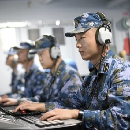 Chinese naval personnel in the South China Sea are learning English to avoid misunderstandings in encounters with foreign vessels. Photo: Handout
