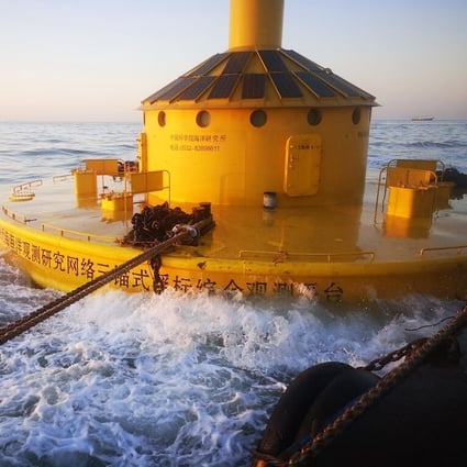 China’s new giant buoy has been placed in the East China Sea, where Chinese claims overlap with those of Japan and South Korea. Photo: Institute of Oceanology, Chinese Academy of Sciences