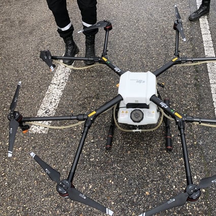 DJI Agras MG1 drone before taking off. Photo: Handout