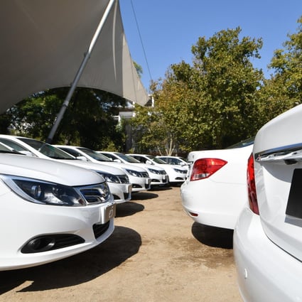 BYD’s e5 EVs seen in Santiago, Chile this month. The company’s net gains from the share placement will amount to about HK$29.8 billion. Photo: Xinhua