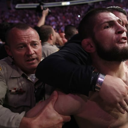 Khabib Nurmagomedov is rumoured to be watching UFC 257 in person and arch nemesis Conor McGregor. Photo: AP