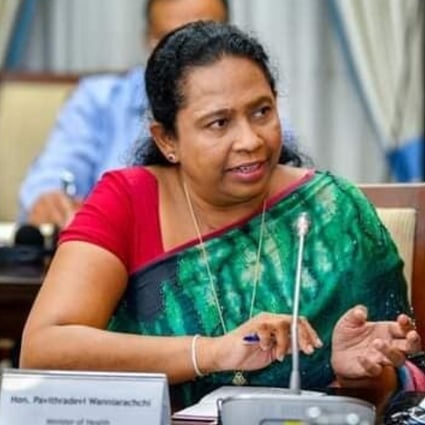 Sri Lanka’s Health Minister Pavithra Wanniarachchi. Photo: Facebook
