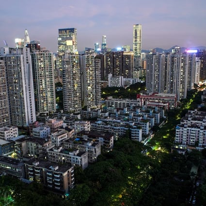 Residential buildings and offices are seen in Shenzhen in September 2019. Live-in home prices rose to an all-time high in 2020. Photo: Reuters