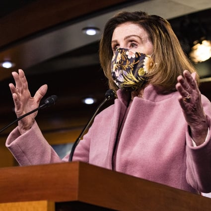 House Speaker Nancy Pelosi plans to send the article of impeachment against Donald Trump to the Senate on Monday. Photo: EPA