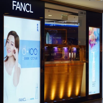 Fancl’s range of beauty products on display in an outlet in Hong Kong. Photo: Sam Tsang